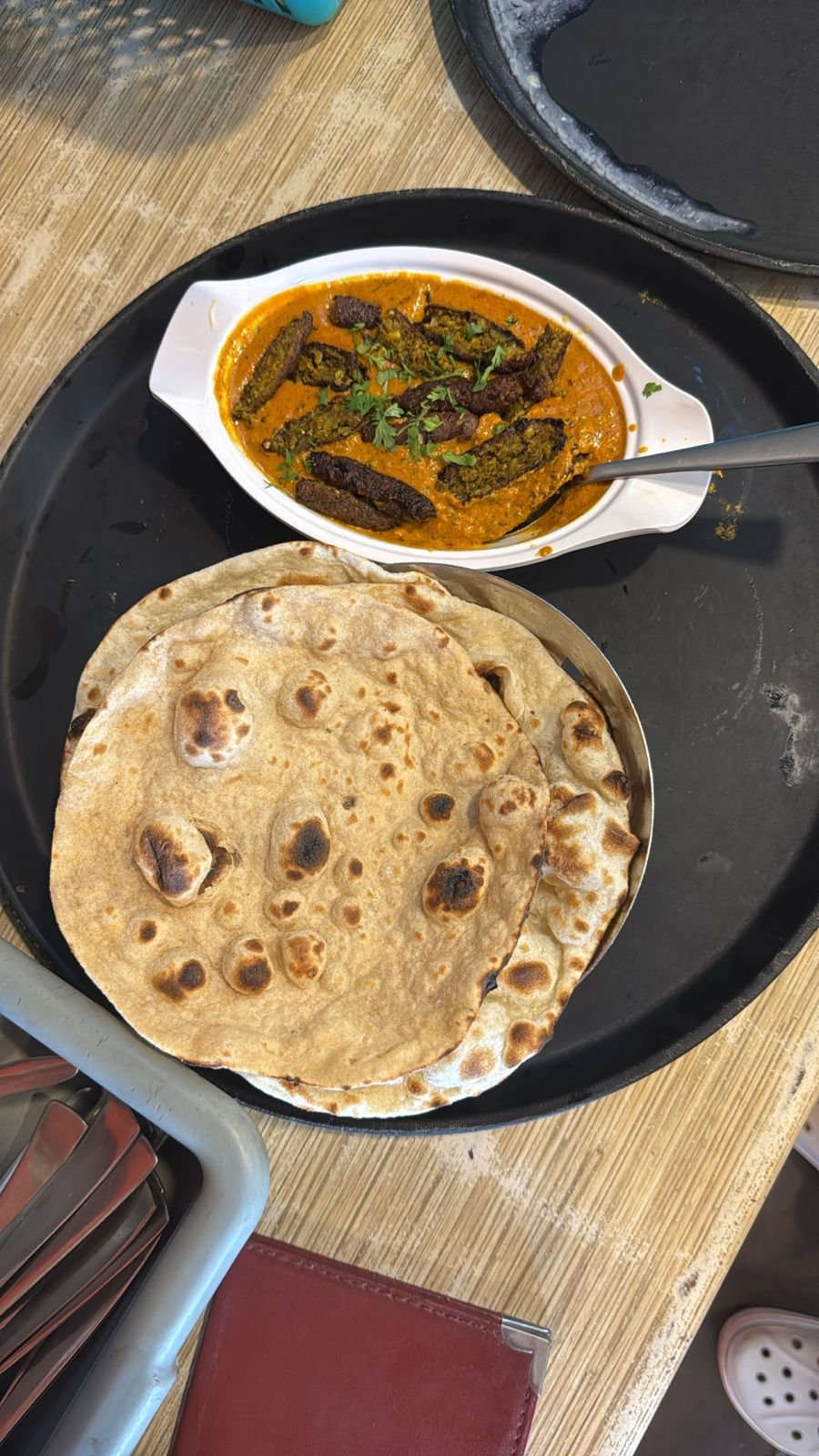 Roti with sabji thali
